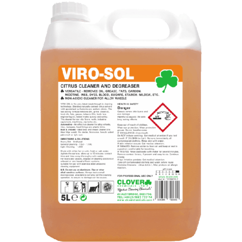 Viro-Sol Citrus Cleaner and Degreaser in 5L container